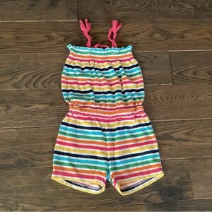 Hanna Anderson Striped Kids Terry Romper / Swim Cover Up 110 cm (US 5)